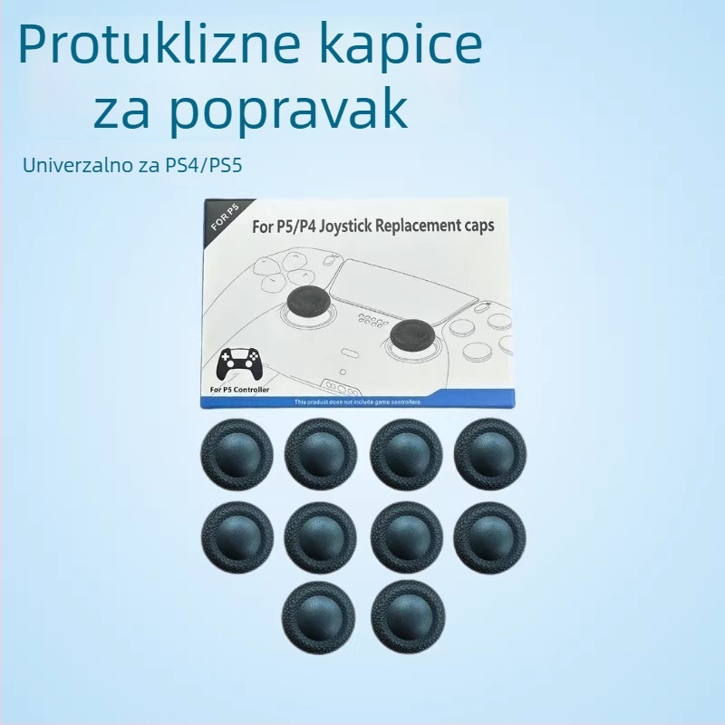 Zamjenske kapice joysticka PS4 kontrolera – oblik gljive, zaštitne kapice s mrežastim uzorkom, šareni paket