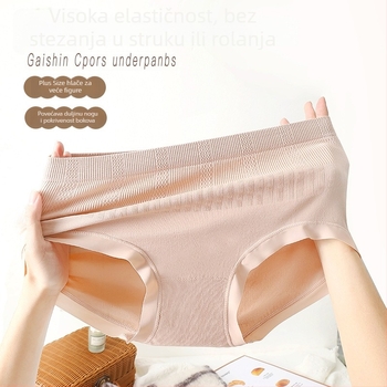Bezšivne ženske gaćice za plus veličinu s podizanjem stražnjice i kontrolom trbuha, srednji pojas, jednobojne, pamucna podstava