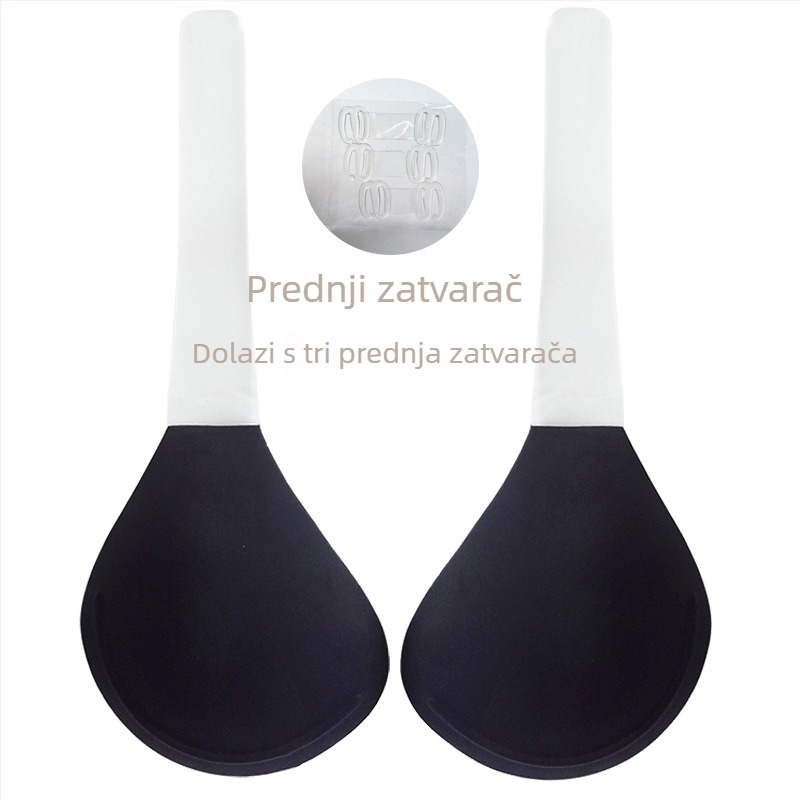 Velike silikonske umetke za grudi, model s metalnim prstenom, glatke i nevidljive, bez naramenica, push-up efekt