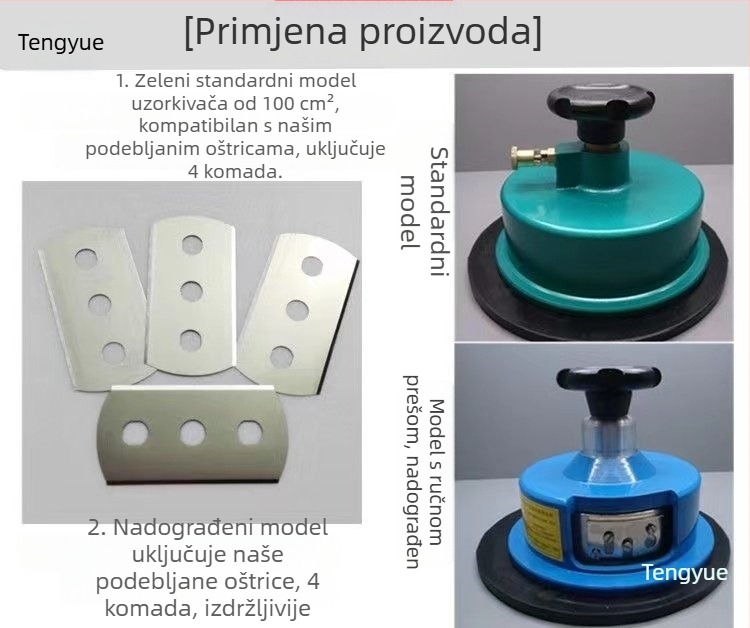 Nož za uzorkovanje tkanina, disk uzorkujući nož, nož s tri otvora, nož za graviranje diska, nož za mjerenje težine