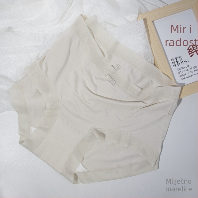 Žensko donje rublje od svile Mulberry, ultra-fina 80S, visok sadržaj svile, srednji pojas, prozračno i udobno