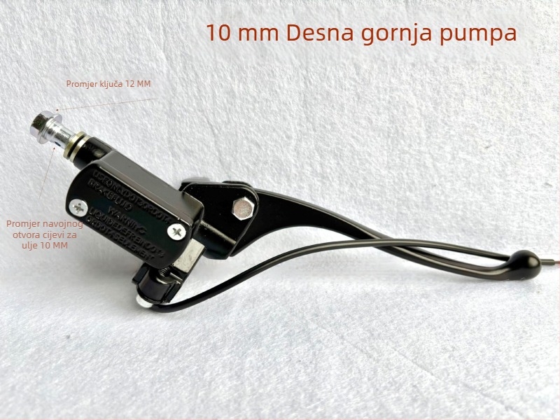 Univerzalna modifikacija pumpe disk‑brake za električni motocikl, 8 mm spoj za crijevo, 10 mm aluminijska legura, osjetljivi prekidač za isključivanje