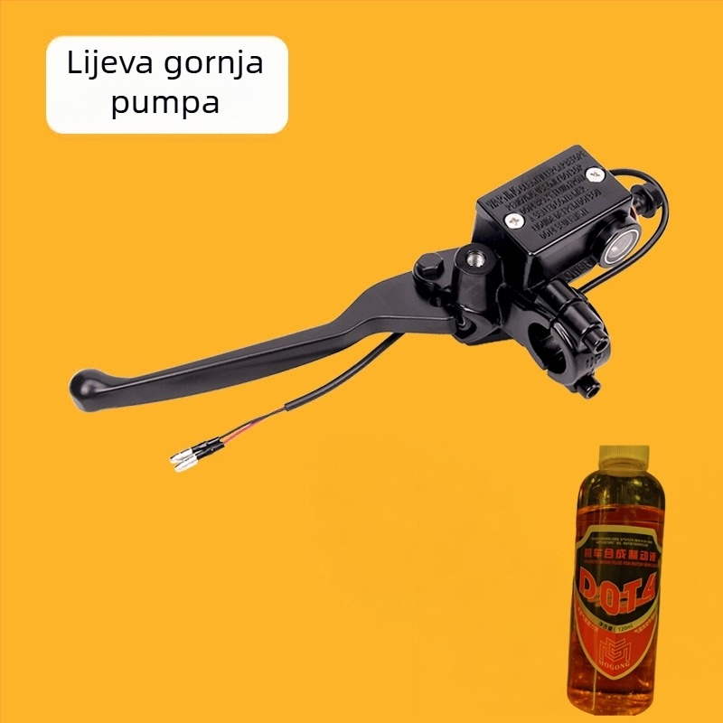 Univerzalna modifikacija pumpe disk‑brake za električni motocikl, 8 mm spoj za crijevo, 10 mm aluminijska legura, osjetljivi prekidač za isključivanje