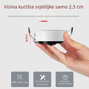 2026 Nova ultra-tanka LED stropna svjetiljka, ugrađena, anti-odsjaj, podesivi kut snopa