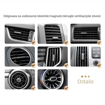 Univerzalni držač za mobitel u automobilu s usisnom čašom, teleskopskim ramenom i 360° rotacijom za ploču instrumenata ili ventilaciju