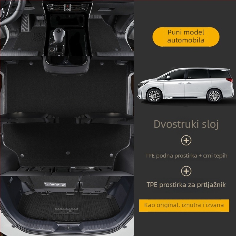 GAC Trumpchi M8 TPE prostirke za pod, 2018-2025, Master Edition, potpuno pokrivenje, kompatibilno s centralnom konzolom