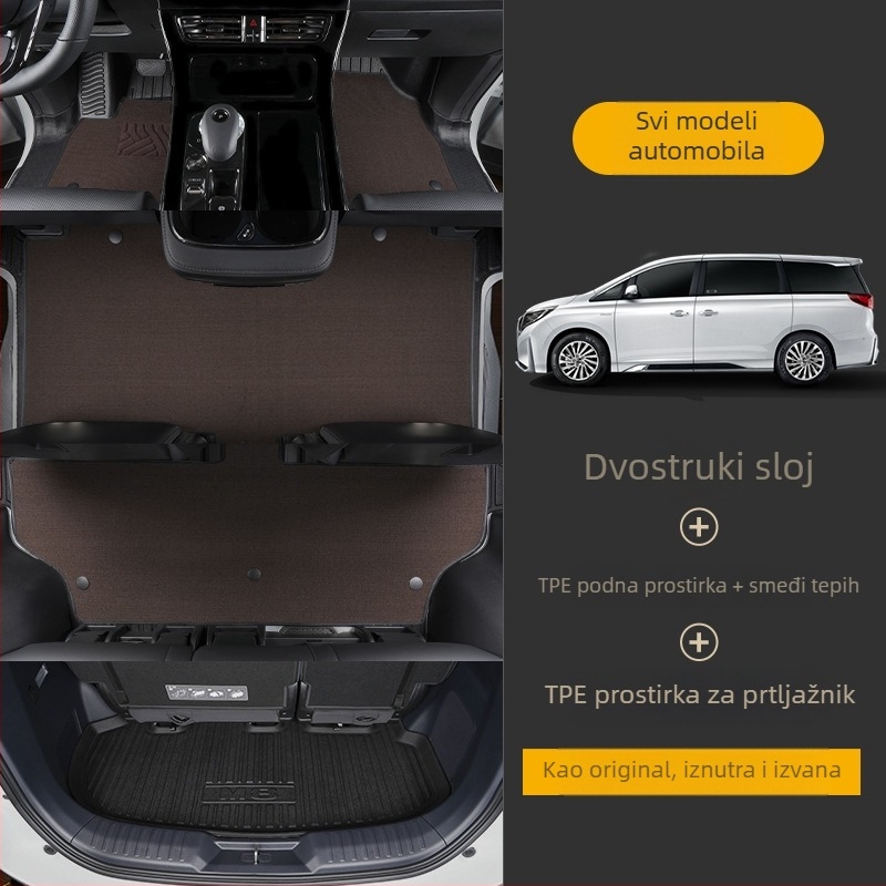 GAC Trumpchi M8 TPE prostirke za pod, 2018-2025, Master Edition, potpuno pokrivenje, kompatibilno s centralnom konzolom