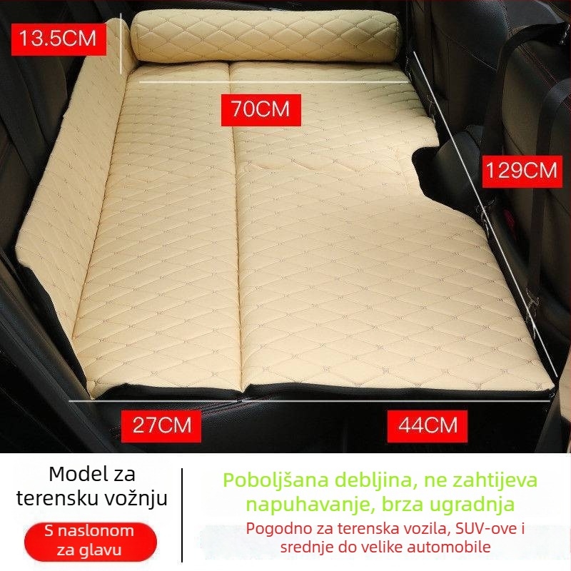 Ležaljka za spavanje na stražnjem sjedalu automobila | Putna ležaljka za automobil | Sklopiva ležaljka za spavanje u automobilu