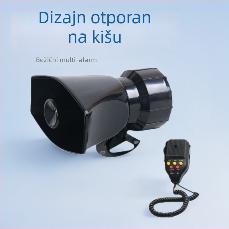 Automobilska sirena s 7 tonovima, vodootporna, daljinsko upravljanje, snažni zvučnik