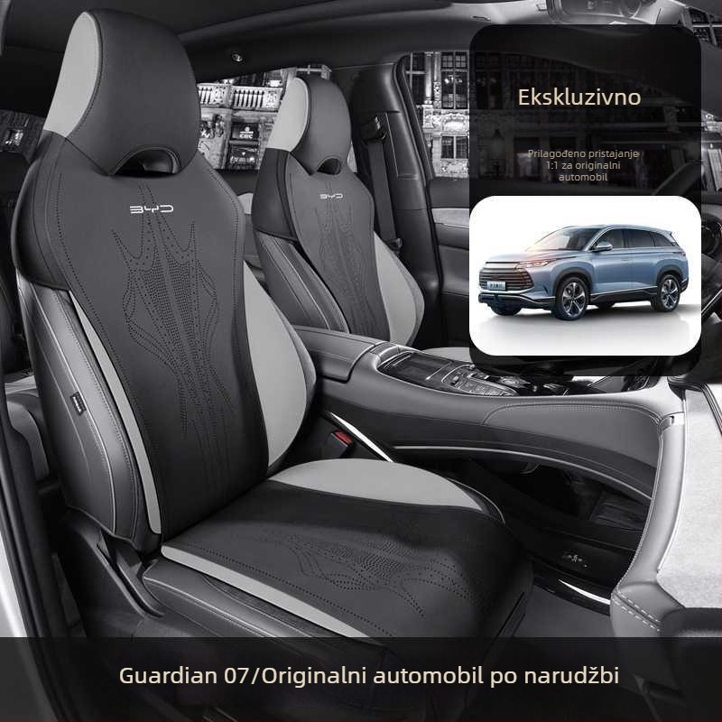 BYD Corvette 07 specijalni set navlaka i jastučića za sjedalo automobila, za sve sezone, suede materijal, prozračan, poluotvoren dizajn, novi stil