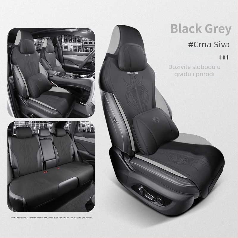 BYD Corvette 07 specijalni set navlaka i jastučića za sjedalo automobila, za sve sezone, suede materijal, prozračan, poluotvoren dizajn, novi stil