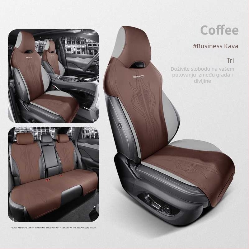 BYD Corvette 07 specijalni set navlaka i jastučića za sjedalo automobila, za sve sezone, suede materijal, prozračan, poluotvoren dizajn, novi stil