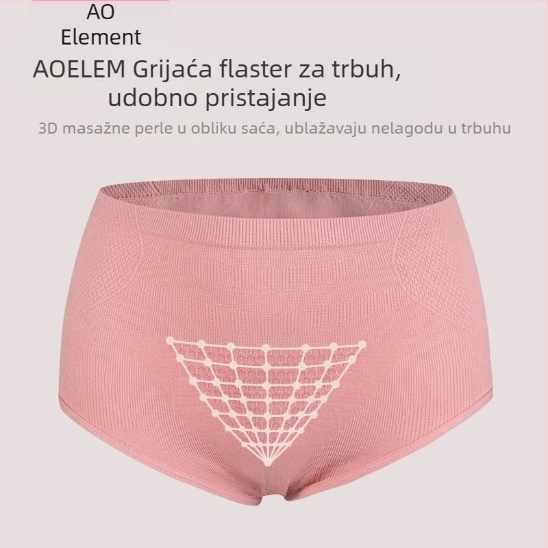 Ženske gaćice Ice Silk visokog struka, prozračne i lagane za ljeto, s pamukom u preponama