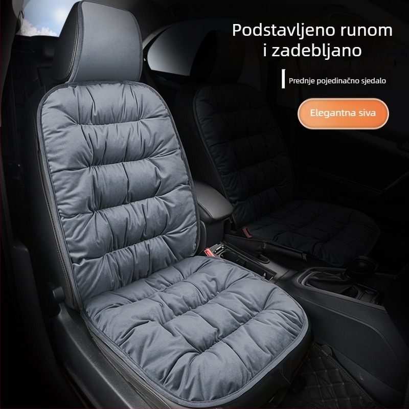 Zimska podloga za stražnju sjedalu automobila, kratki pliš, debeli sloj, topla potpora za leđa