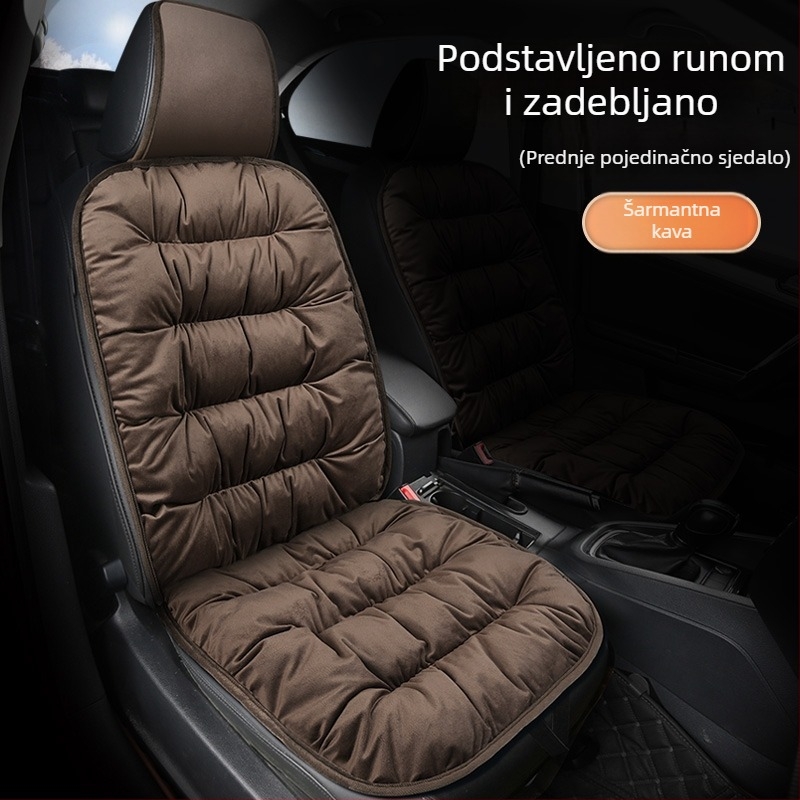 Zimska podloga za stražnju sjedalu automobila, kratki pliš, debeli sloj, topla potpora za leđa