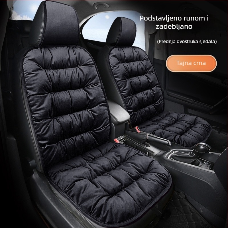 Zimska podloga za stražnju sjedalu automobila, kratki pliš, debeli sloj, topla potpora za leđa