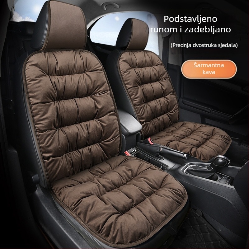 Zimska podloga za stražnju sjedalu automobila, kratki pliš, debeli sloj, topla potpora za leđa