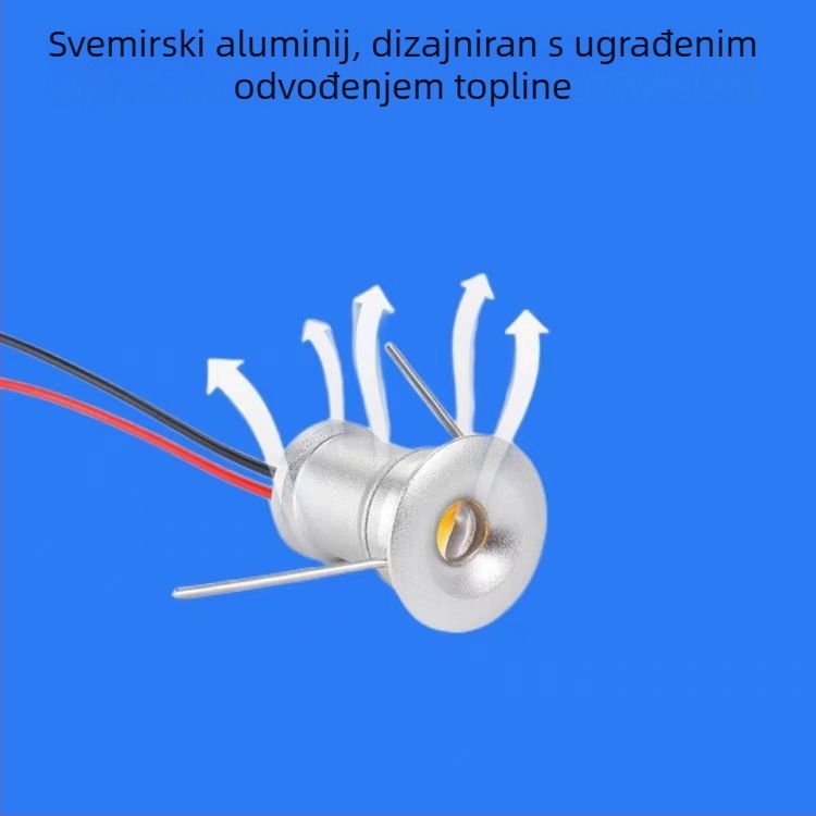 Mini LED spot svjetlo, 12V/220V, 1W, otvor promjera 15 mm, ugrađena dubina 1,5 cm, efekt zvjezdanog neba