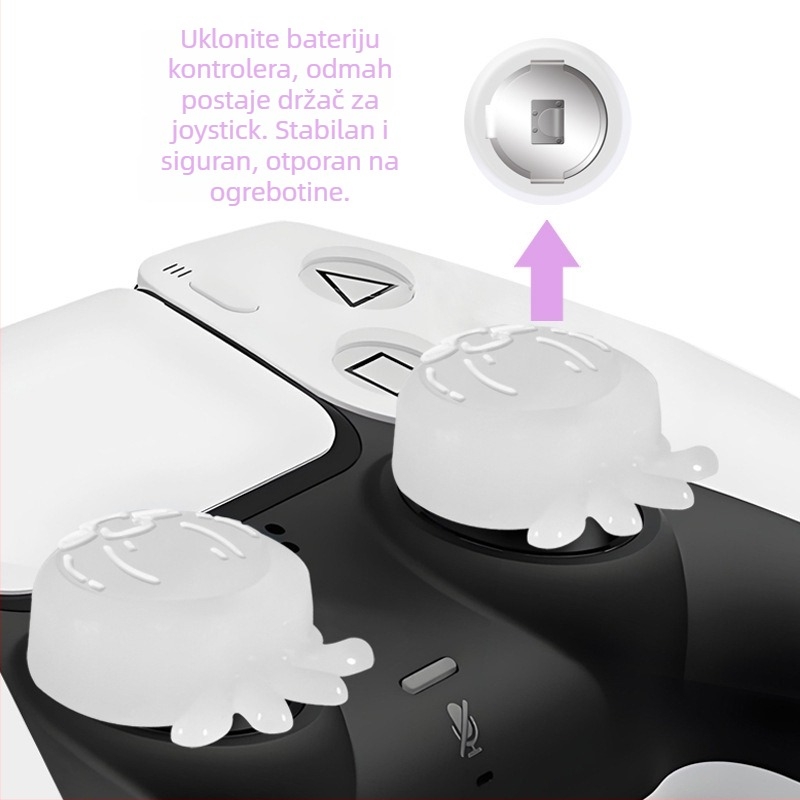 Svijetle kapice za joystick za PS5/PS4, silikon s trobojnom osvjetljenjem, kapice za gumbe Xbox/Switch Pro kontrolera