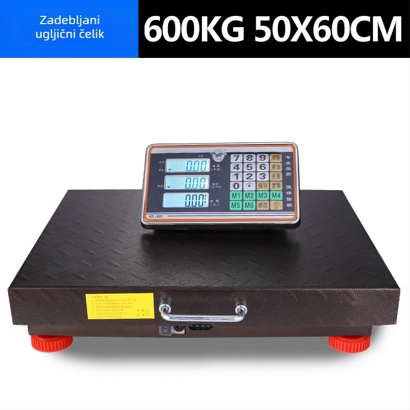 Bežična prijenosna trgovinska elektronička vaga, kapacitet 300 kg, ručna, odvojiva, kompaktna