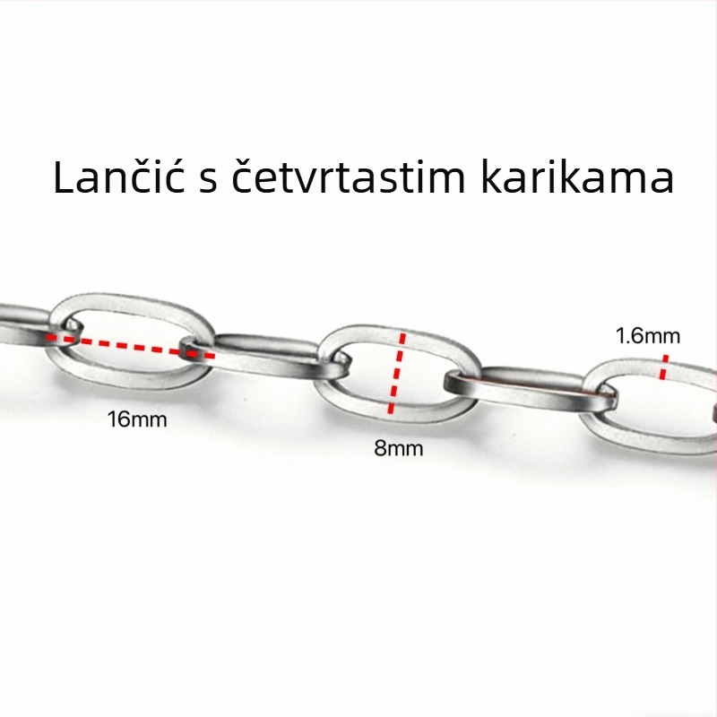Različiti stilovi lanaca od nehrđajućeg čelika, DIY dodaci i materijali za izradu modernih ogrlica i narukvica