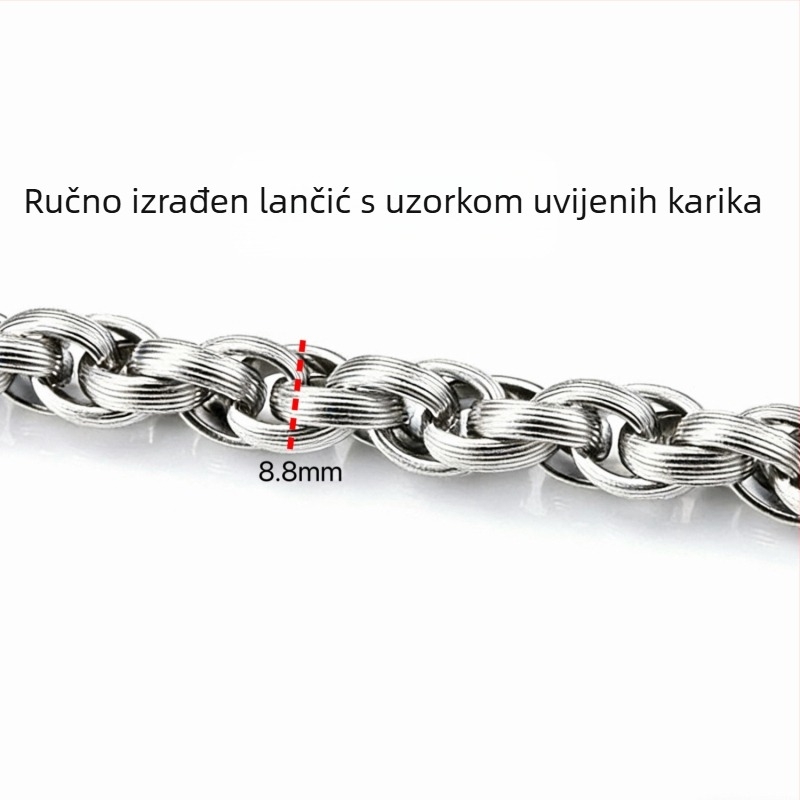 Različiti stilovi lanaca od nehrđajućeg čelika, DIY dodaci i materijali za izradu modernih ogrlica i narukvica
