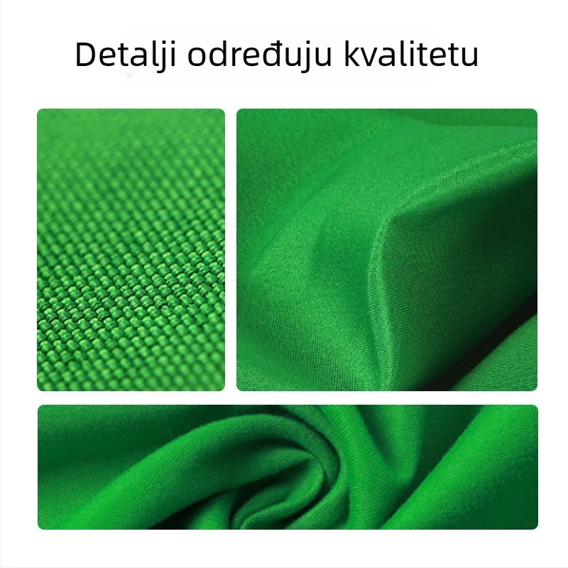 Pozadina za fotografiju od 100% pamuka, zelena, debljina 21S, oprano završetak — plavo-crne boje
