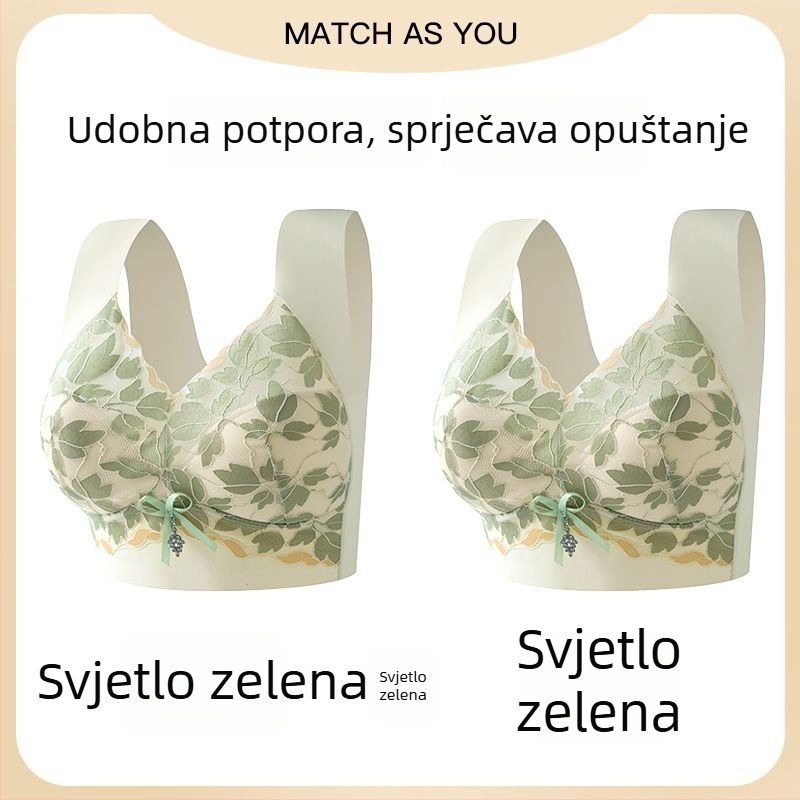 Veliki veličina čipkasti bezšivne push-up grudnjak za velike grudi, podrška leđa, podiže i oblikuje bočne dojke, žensko donje rublje