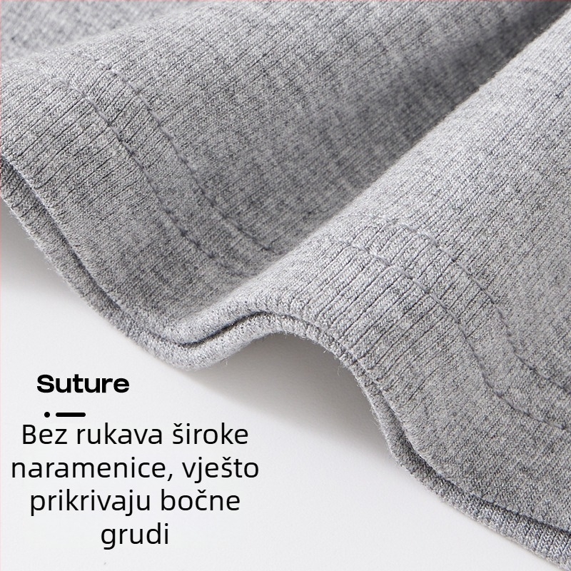 Ženski bezrukavni kamizol od ribanog materijala, uski kroj za slojevito nošenje, proljeće-ljeto 2025