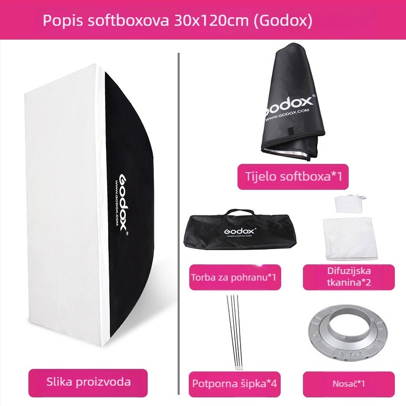 Shenniu Softbox 60×90 cm za fotografiju – unutarnje studijsko portretno osvjetljenje