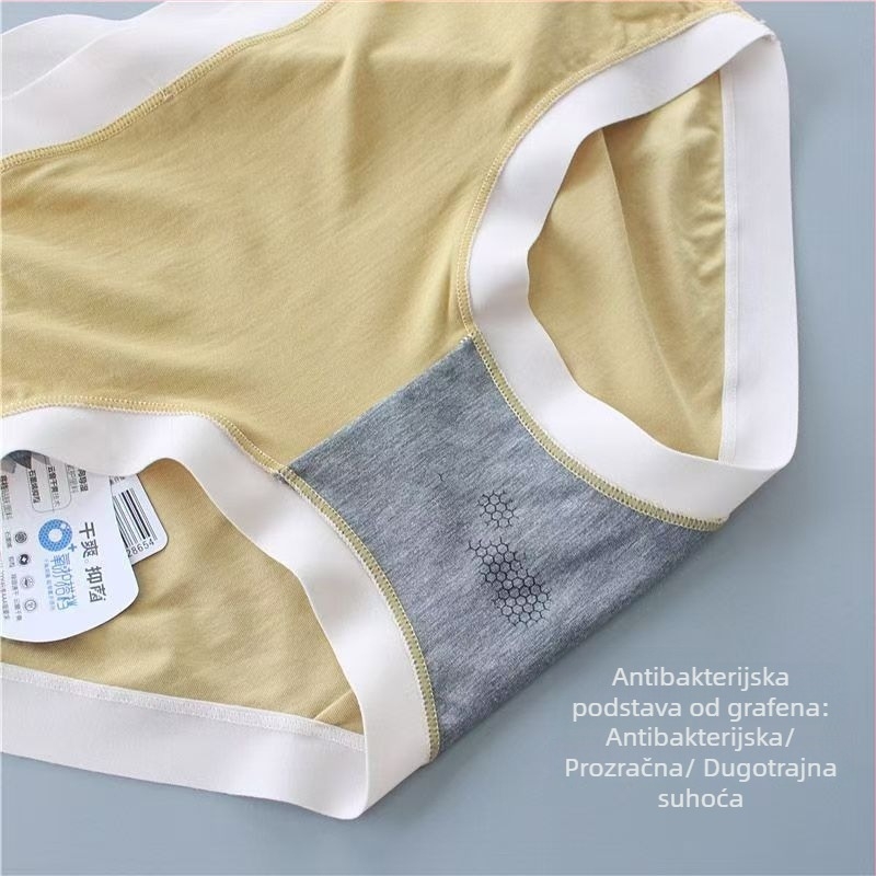 Caitian 31792 Grafen antibakterijsko donje rublje s visokim strukom od modalnog pamuka, jednobojne boje, velika veličina