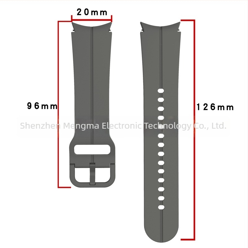 Silikonska narukvica s brazdama za Samsung Galaxy Watch 765Pro i Watch4, 20 mm