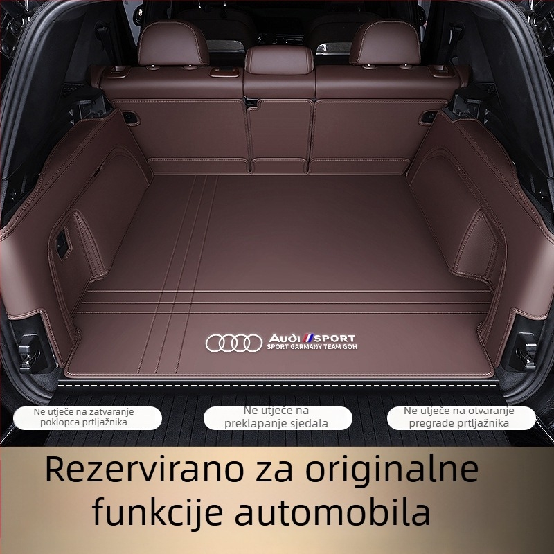 Kožni tepih za prtljažnik za Audi A4L A6L Q3 Q5 Q5L Q2 A3 A5 A7 – potpuno pokriće, prilagođeno