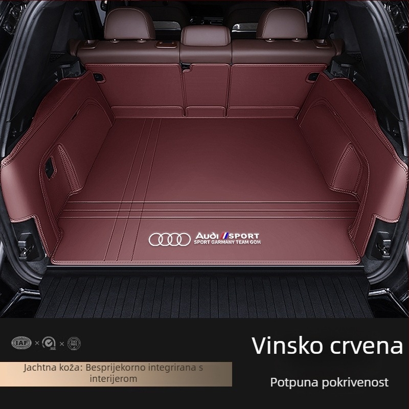 Kožni tepih za prtljažnik za Audi A4L A6L Q3 Q5 Q5L Q2 A3 A5 A7 – potpuno pokriće, prilagođeno