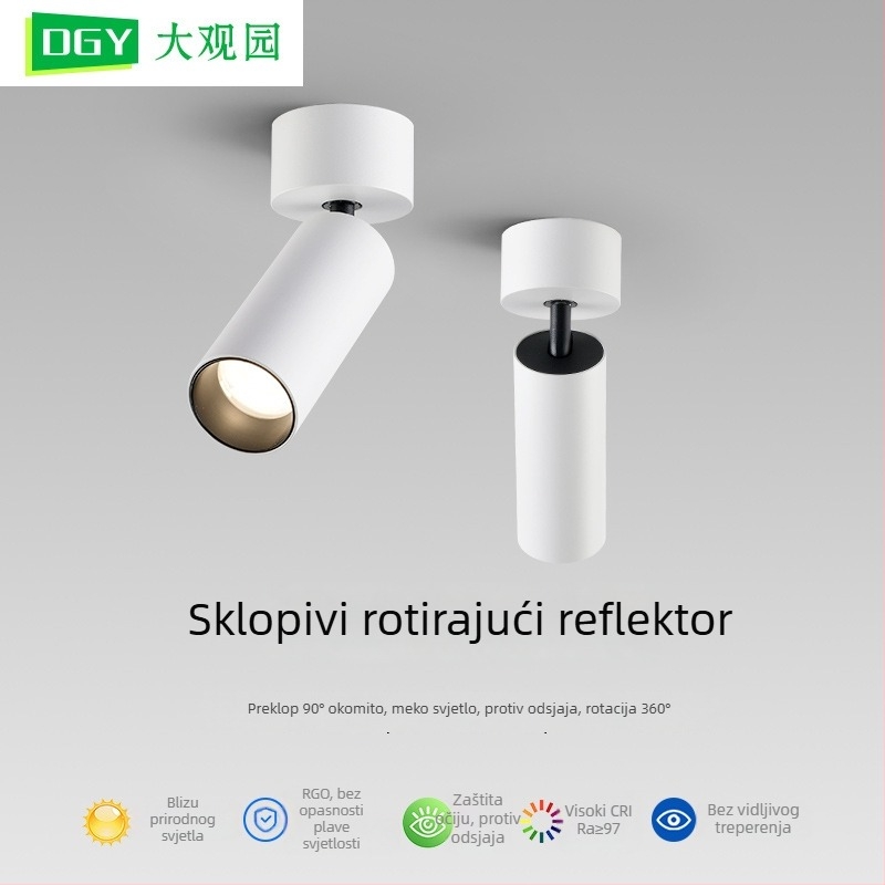 LED COB površinski montirani reflektor, podesivi downlight za pozadinsku stijenu i galeriju, stropno osvjetljenje 406L