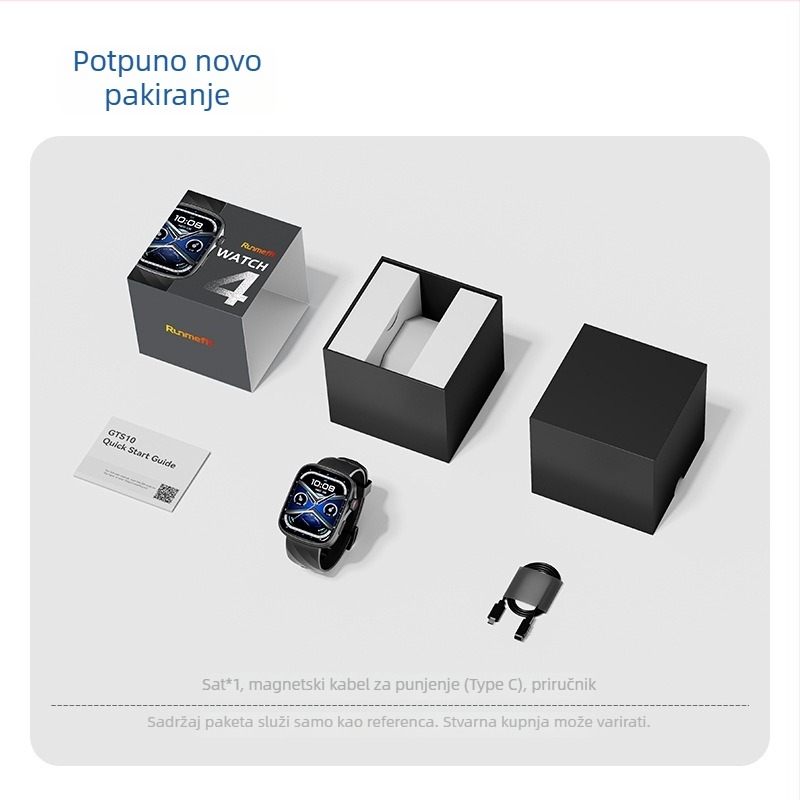 GTS10 pametni sat s AI analizom sna, sportski sat, mjerenje srčanog ritma i zasićenja krvi kisikom, AMOLED zaslon