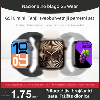GS10mini pametni sportski sat s Bluetooth pozivima, NFC navigacijom i plaćanjem