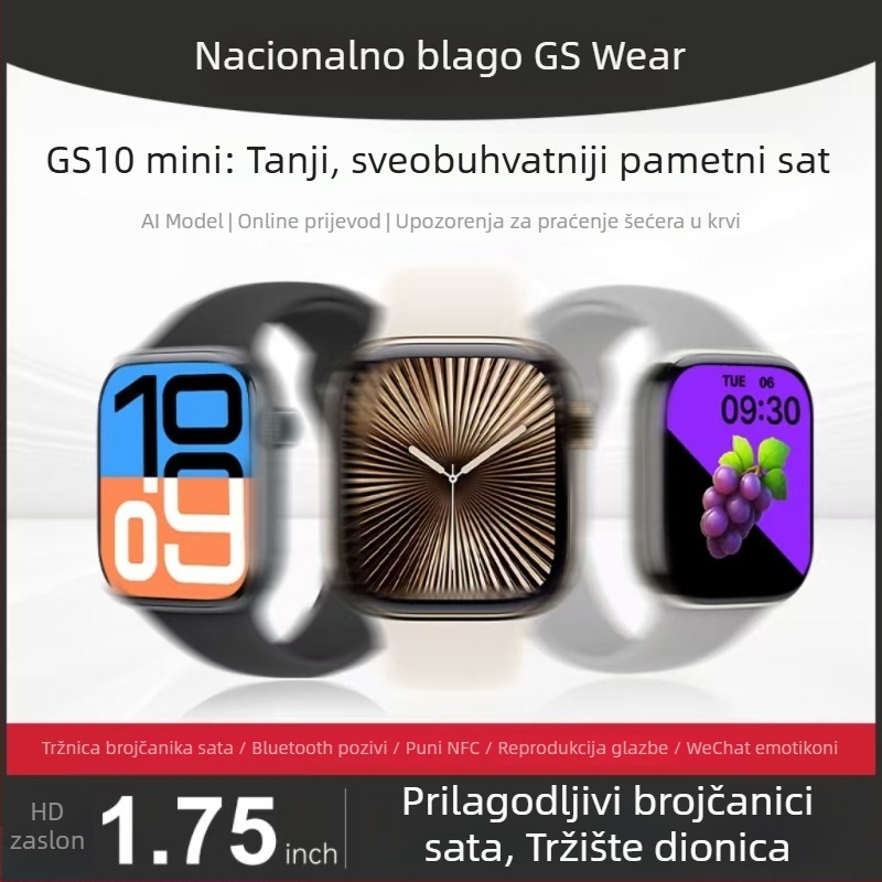 GS10mini pametni sportski sat s Bluetooth pozivima, NFC navigacijom i plaćanjem