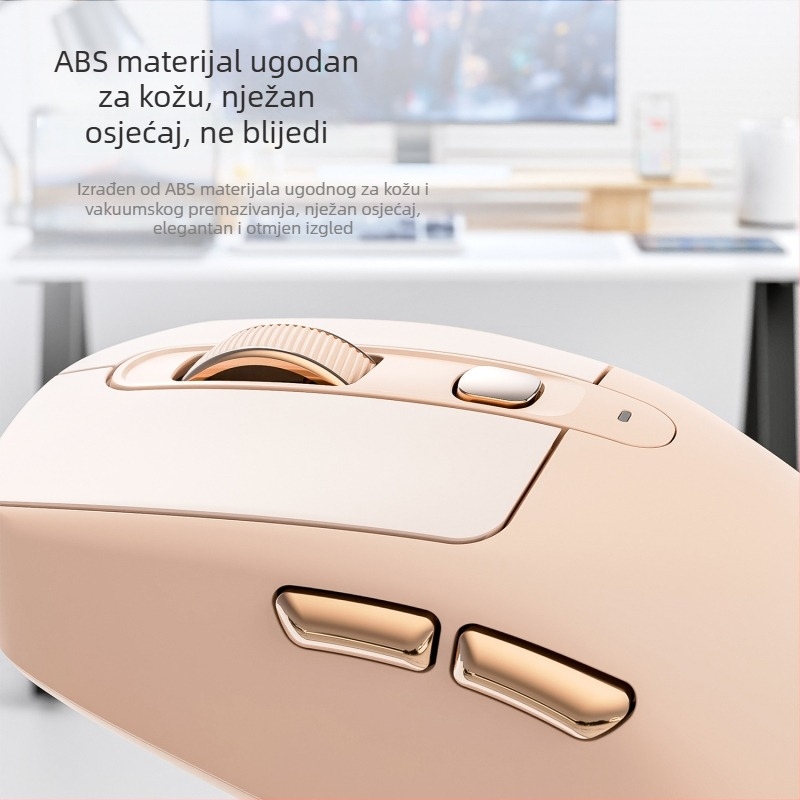 Liberty Wolf A3 bežični Bluetooth miš s dvostrukim režimom, punjiv, za kućnu ured i igru, kompatibilan s laptopom