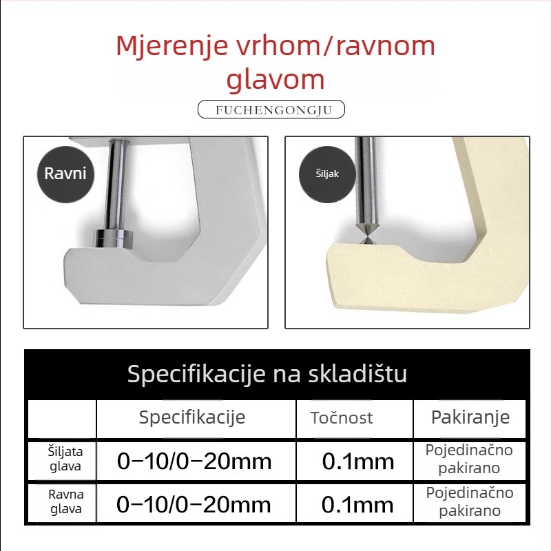 Kompaktni prijenosni mjerač debljine za mjerenje debljine čeličnih cijevi, limova i kože, s oštrim i ravnim vrhom