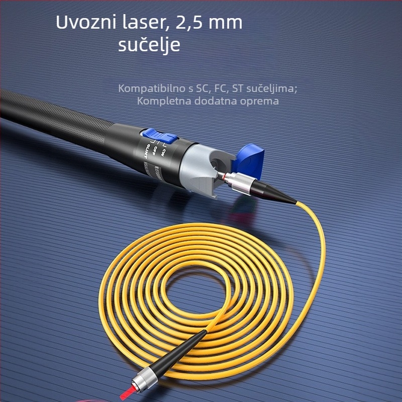 SG-05: Izvor crvenog svjetla za optička vlakna, domet 5 km, crveni svjetlosni štapić, detektor optičkih vlakana, laserski tester, verzija s baterijom
