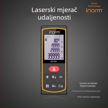 Nomi laserski mjerač udaljenosti, mini crveno svjetlo, ručni visoko precizan mjerni instrument za mjerenje prostorija