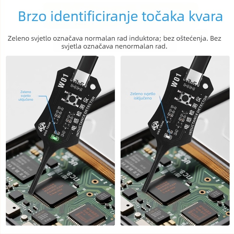 OSS tester induktora za popravak mobilnih telefona – dijagnoza kvara induktora i mjerni instrument elektromagnetske indukcije