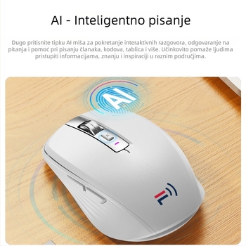 AI miš za izradu PPT, bežični Bluetooth, tri načina prijevoda glasa, za računala