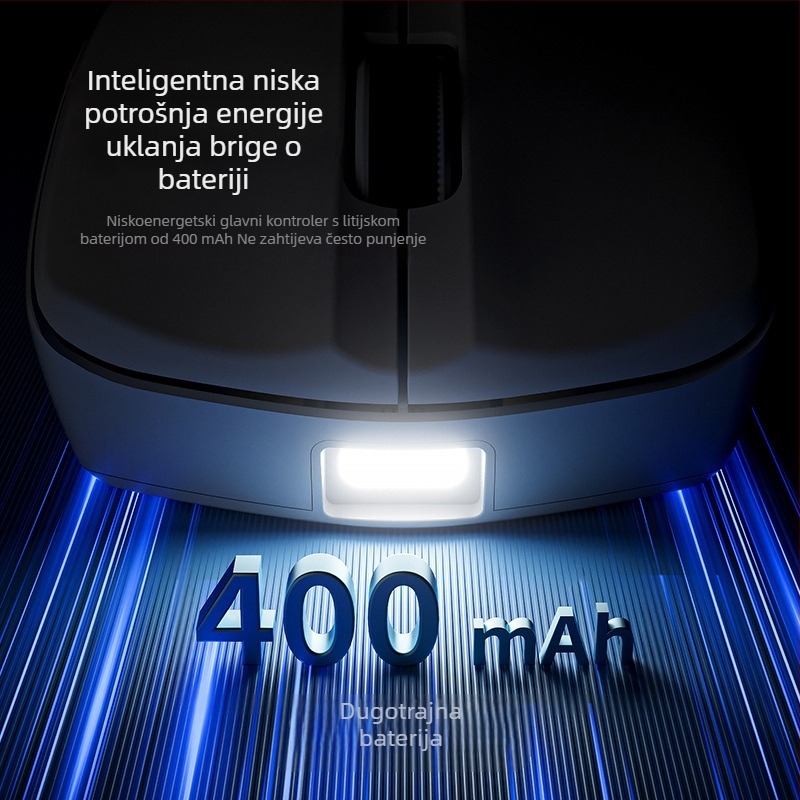 Furycube G1 bežični miš s tri načina, lagan, 2.4G/Bluetooth za gaming i ured