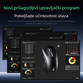 M890 lagani bežični gaming miš s tri načina, Bluetooth, punjiva, zaslon i makro za e-sport