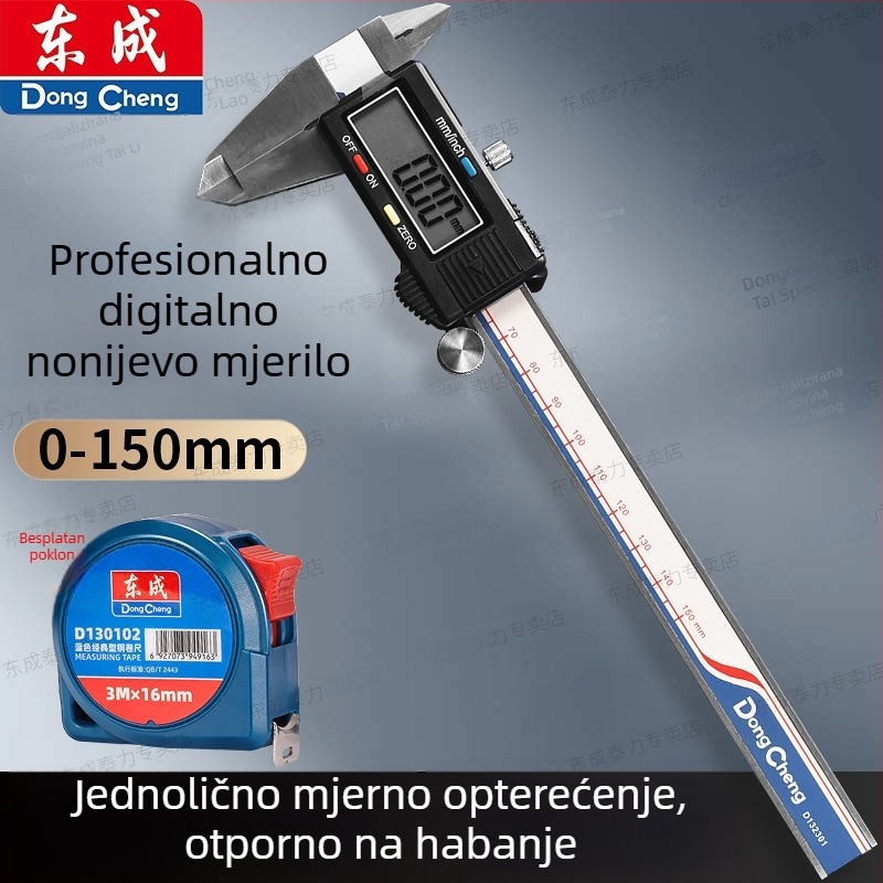 Digitalni vernier kaliper visoke preciznosti, industrijske klase, s elektroničkim zaslonom, nehrđajući čelik, mjerenje nefrita i nakita