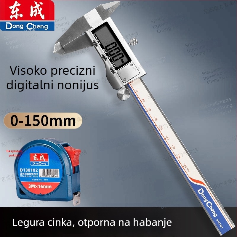 Digitalni vernier kaliper visoke preciznosti, industrijske klase, s elektroničkim zaslonom, nehrđajući čelik, mjerenje nefrita i nakita