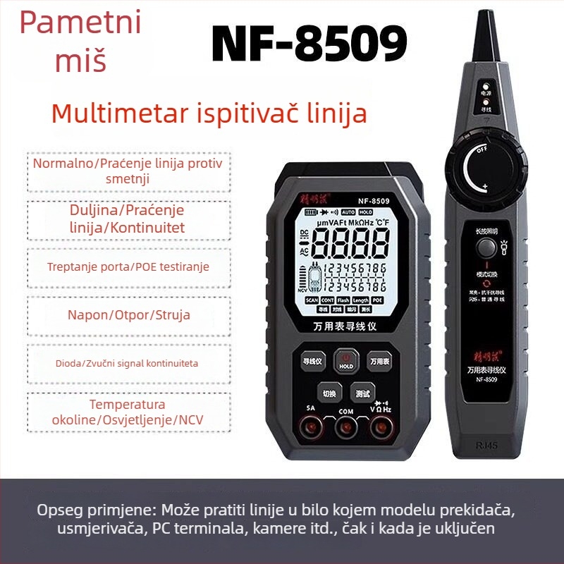 Smart Mouse NF-8508 Detektor linije, optički mjerač snage i PoE tester