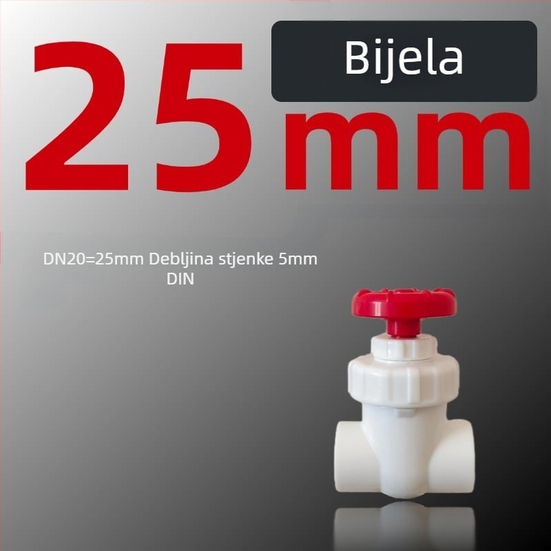 PVC ventil za akvarij s tlumičem buke, preciznim podešavanjem protoka i odvodom za donji filter